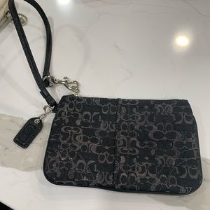 Black coach wristlet